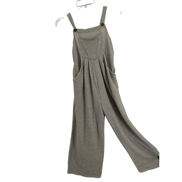 art class Pants - Art Class Girls Striped Wide Leg Jumpsuit Cream Black Size M 7/8